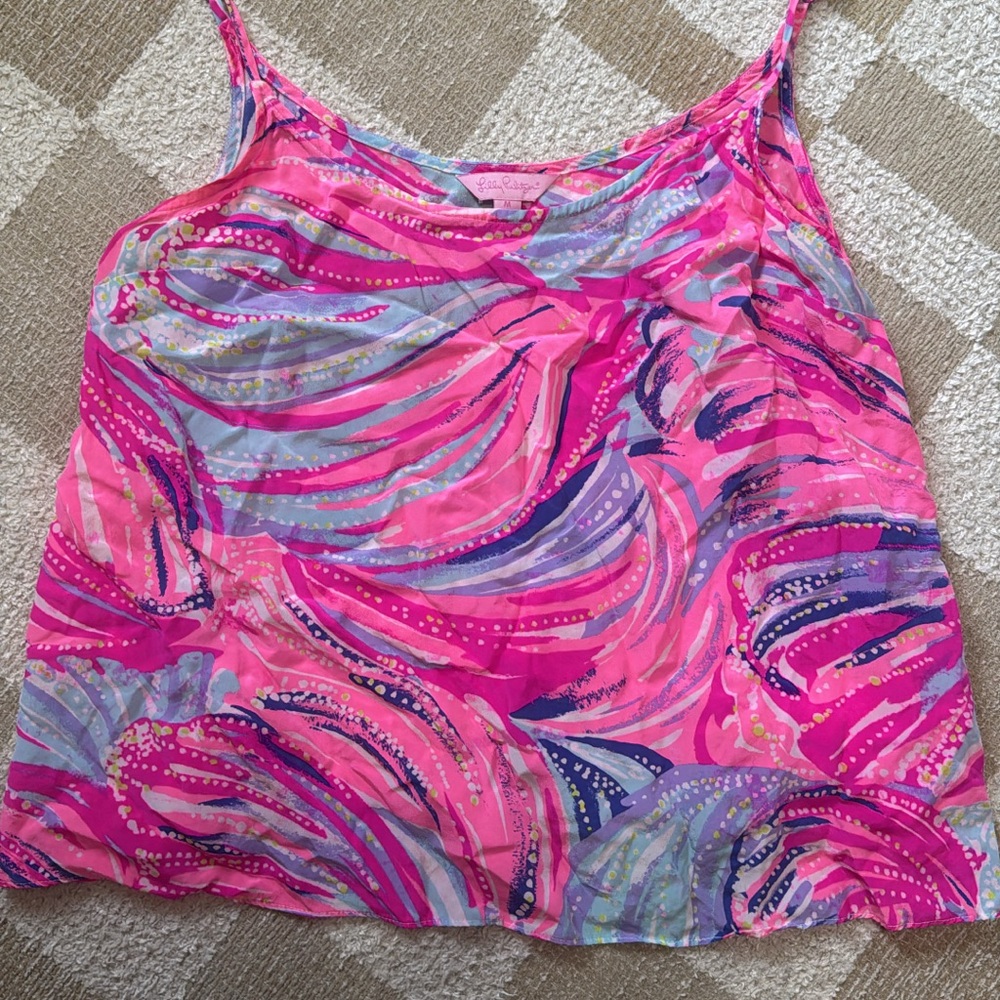 Lilly Pulitzer Pink Sleeveless Crop Camisole